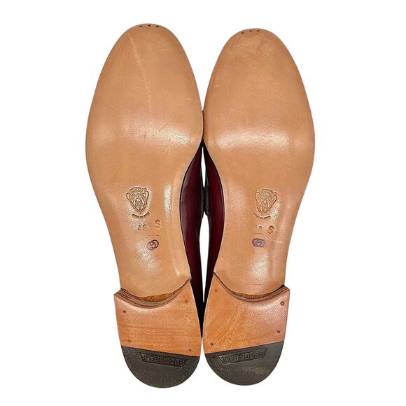 NOS Vintage GUCCI Leather 1953 Horsebit Web Striped Men's Loafers EU48 - Picture 13 of 16